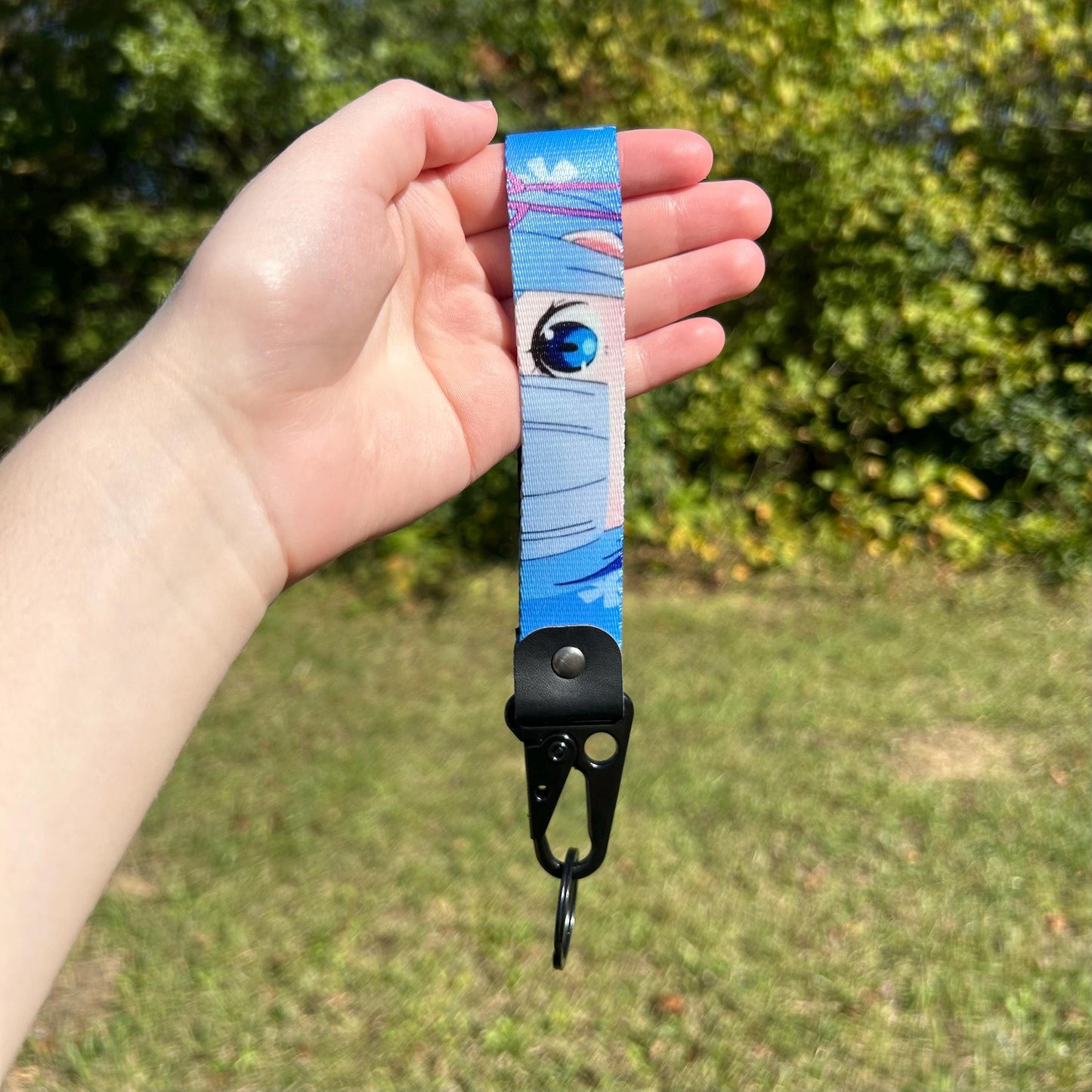 Blue Haired Maid Keychain Strap