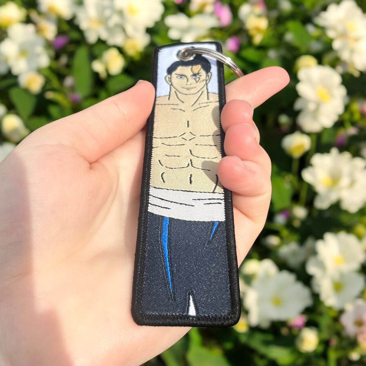 Muscular Sorcerer Embroidered Keychain