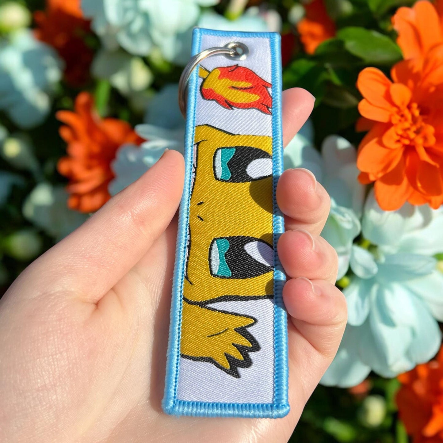 Fire & Water Duo Embroidered Keychain