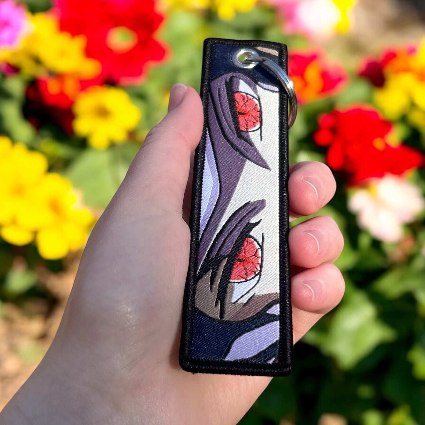 Midnight Moonwalker Embroidered Keychain