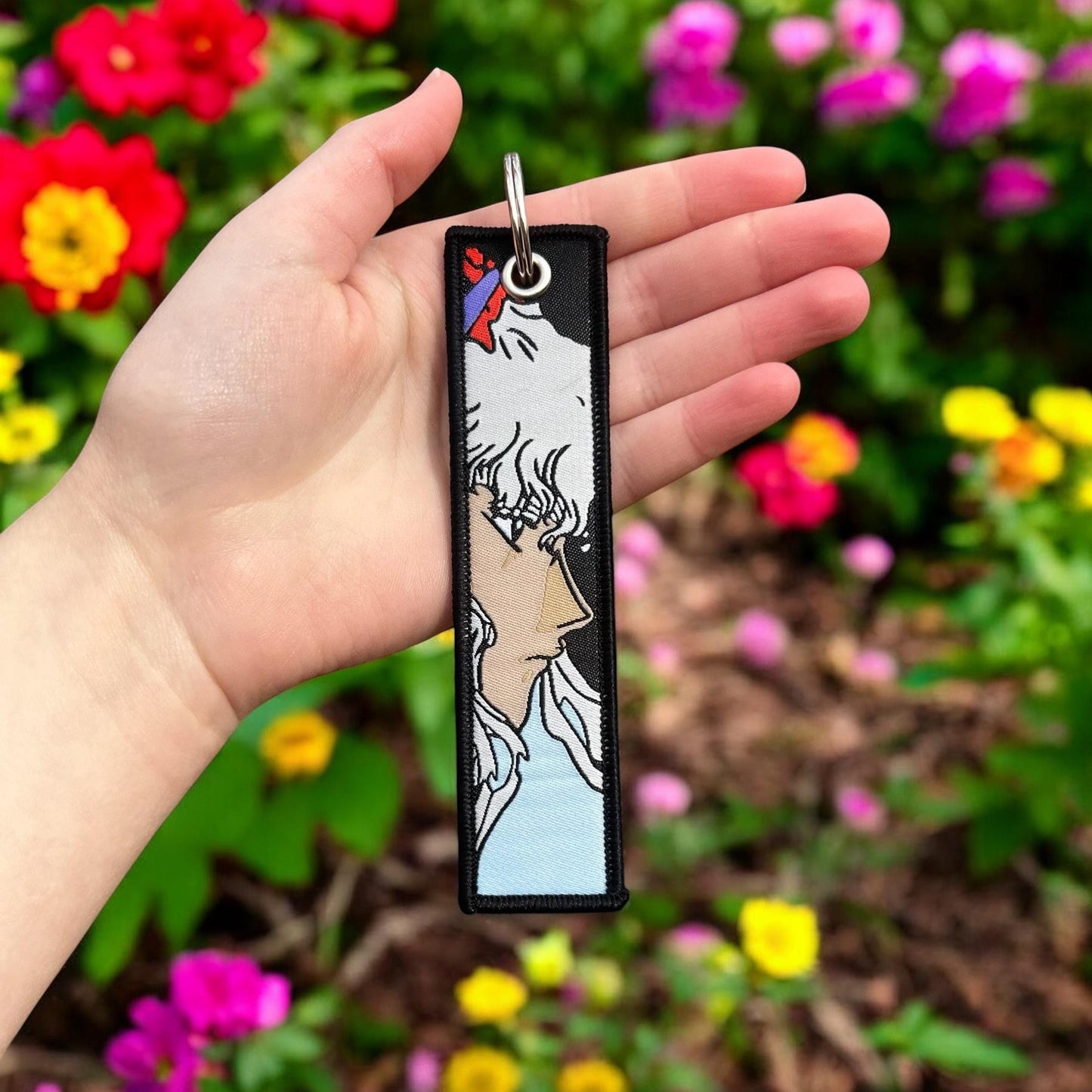 Rival Swordsmen Embroidered Keychain