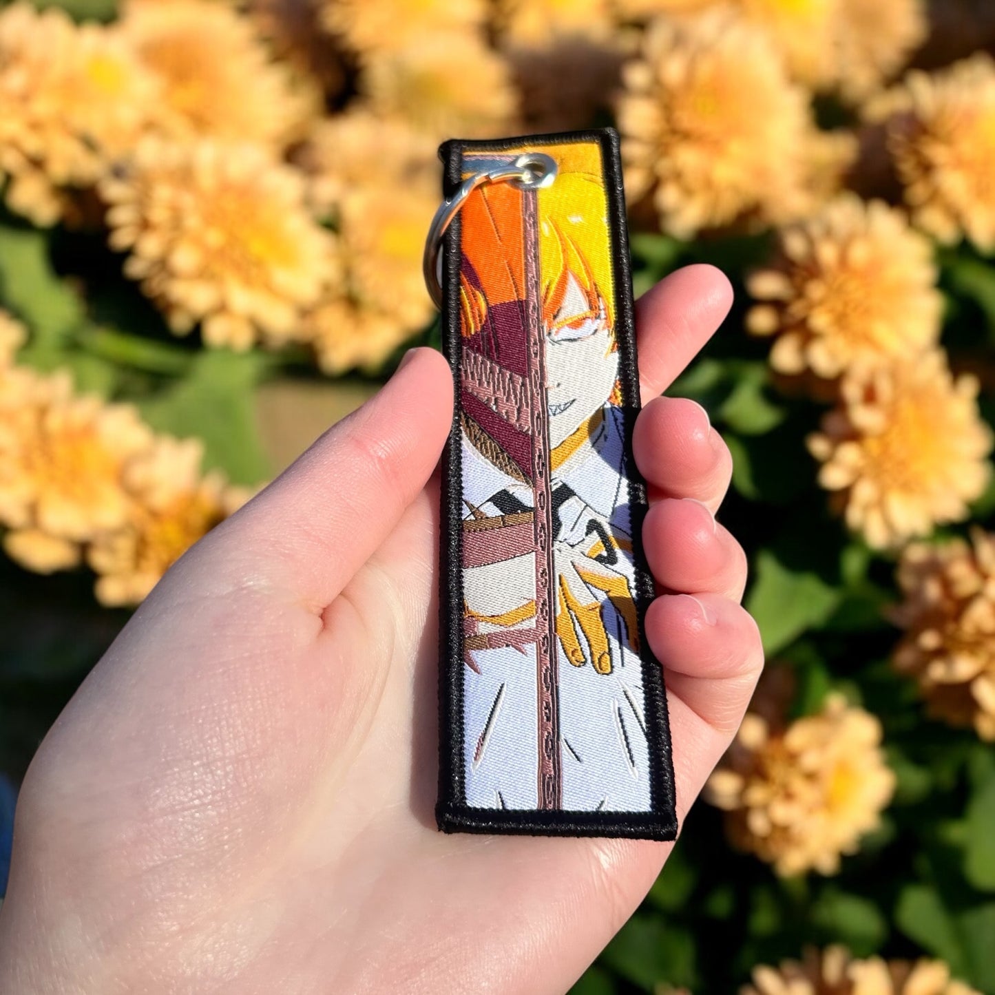 Mischievous Half Demon Embroidered Keychain