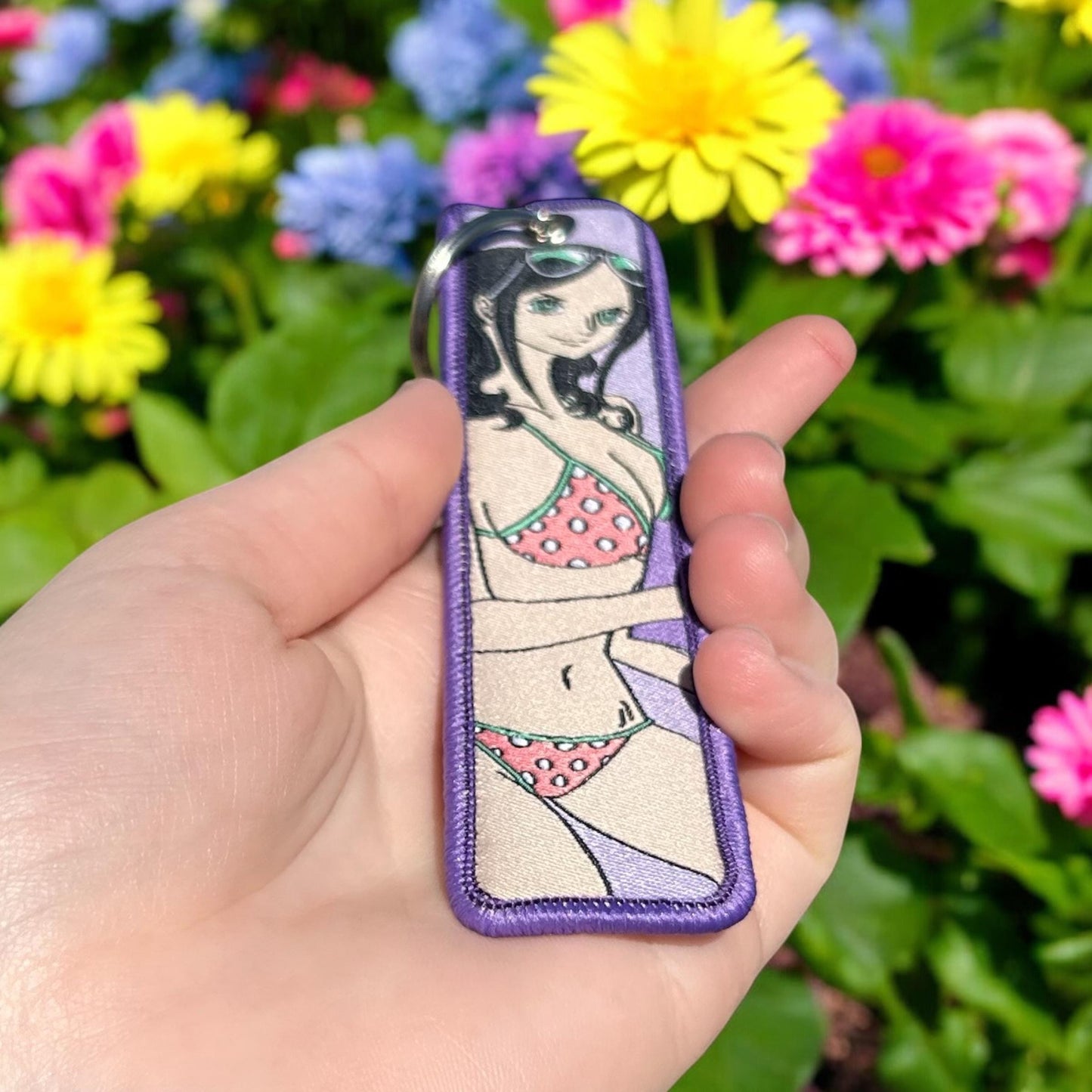 Elegant Pirate Embroidered Keychain