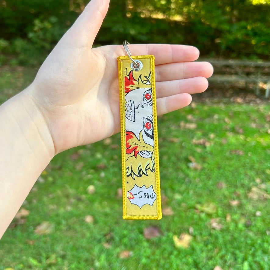 Eternal Flame Embroidered keychain