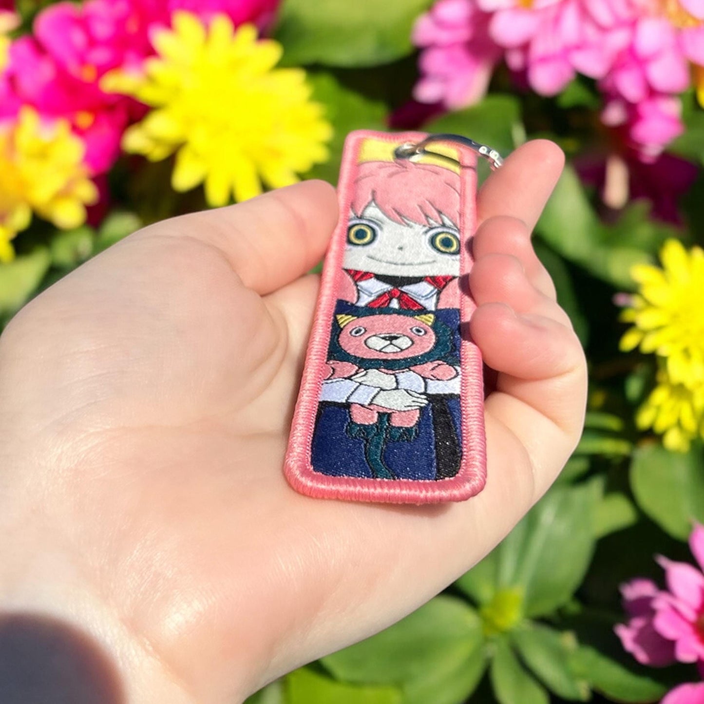 Kawaii Psychic Girl Embroidered Keychain