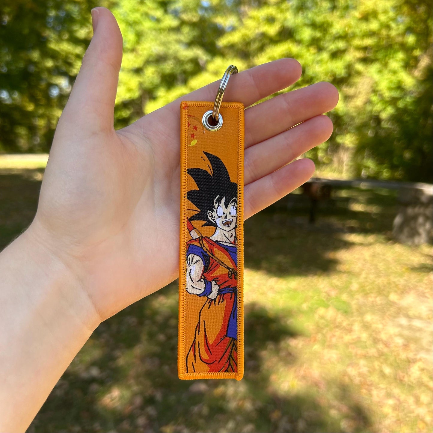 Black & Gold Aura Fighter Embroidered Keychain