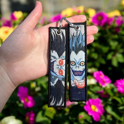 Grinning Shinigami Embroidered Keychain