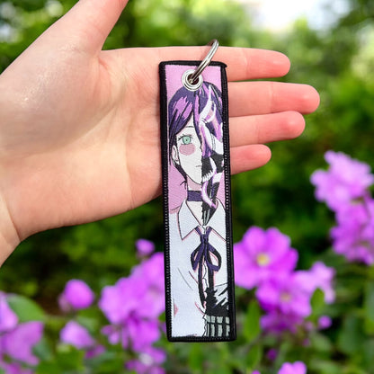 Electric Heart Embroidered Keychain