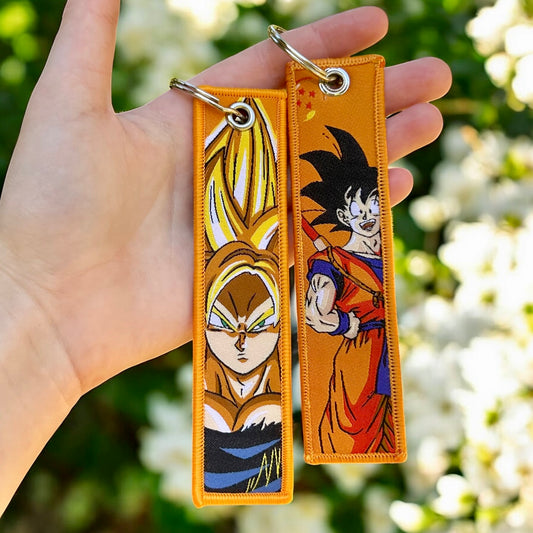 Black & Gold Aura Fighter Embroidered Keychain