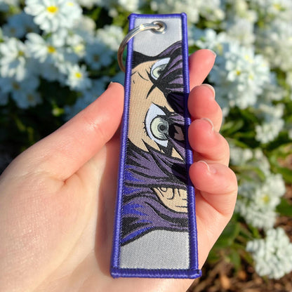 Boar Mask Fighter Embroidered Keychain