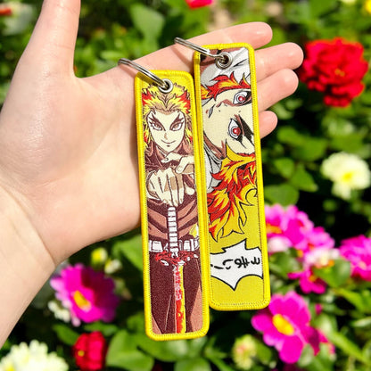 Fiery Swordsman Embroidered keychain