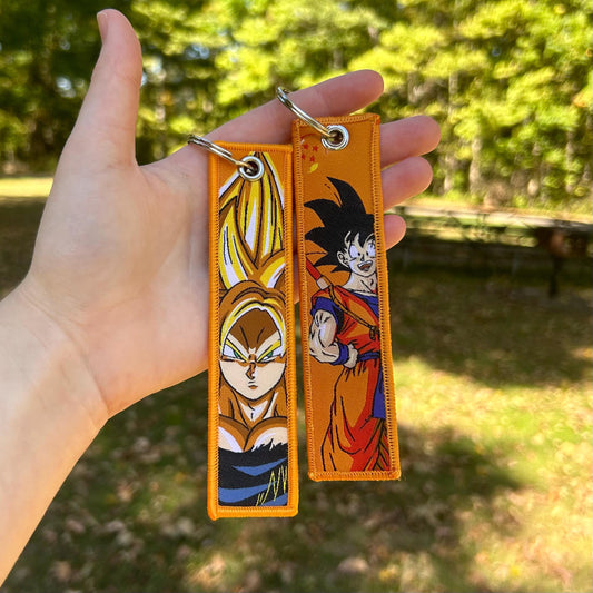 Black & Gold Aura Fighter Embroidered Keychain