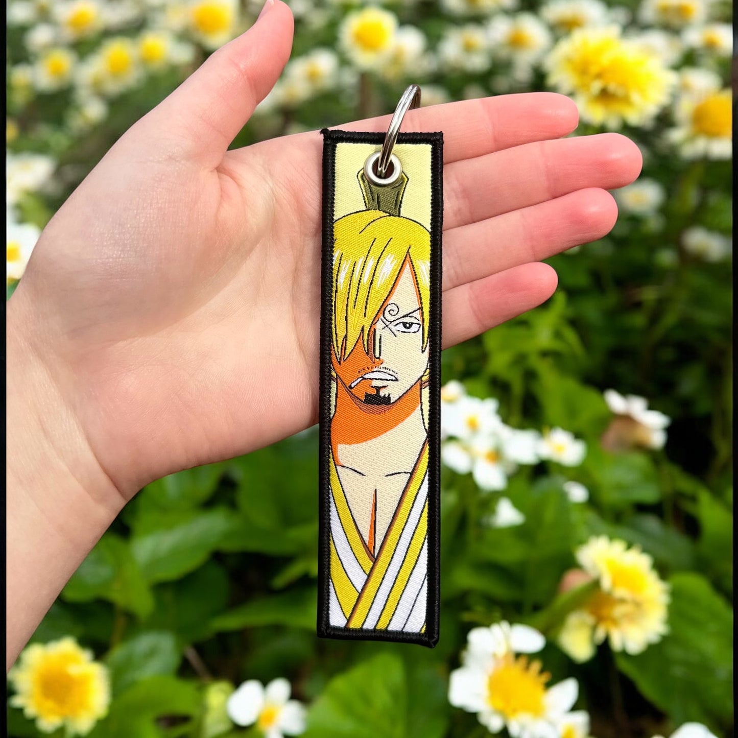 Blazing Gentleman Embroidered Keychain