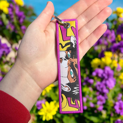 Stand User Embroidered Keychain