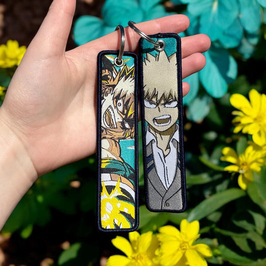 Explosive Hero Embroidered Keychain