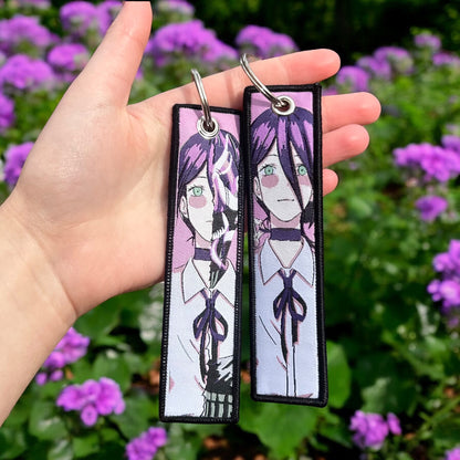 Electric Heart Embroidered Keychain