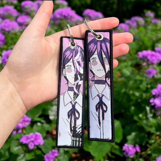 Electric Heart Embroidered Keychain