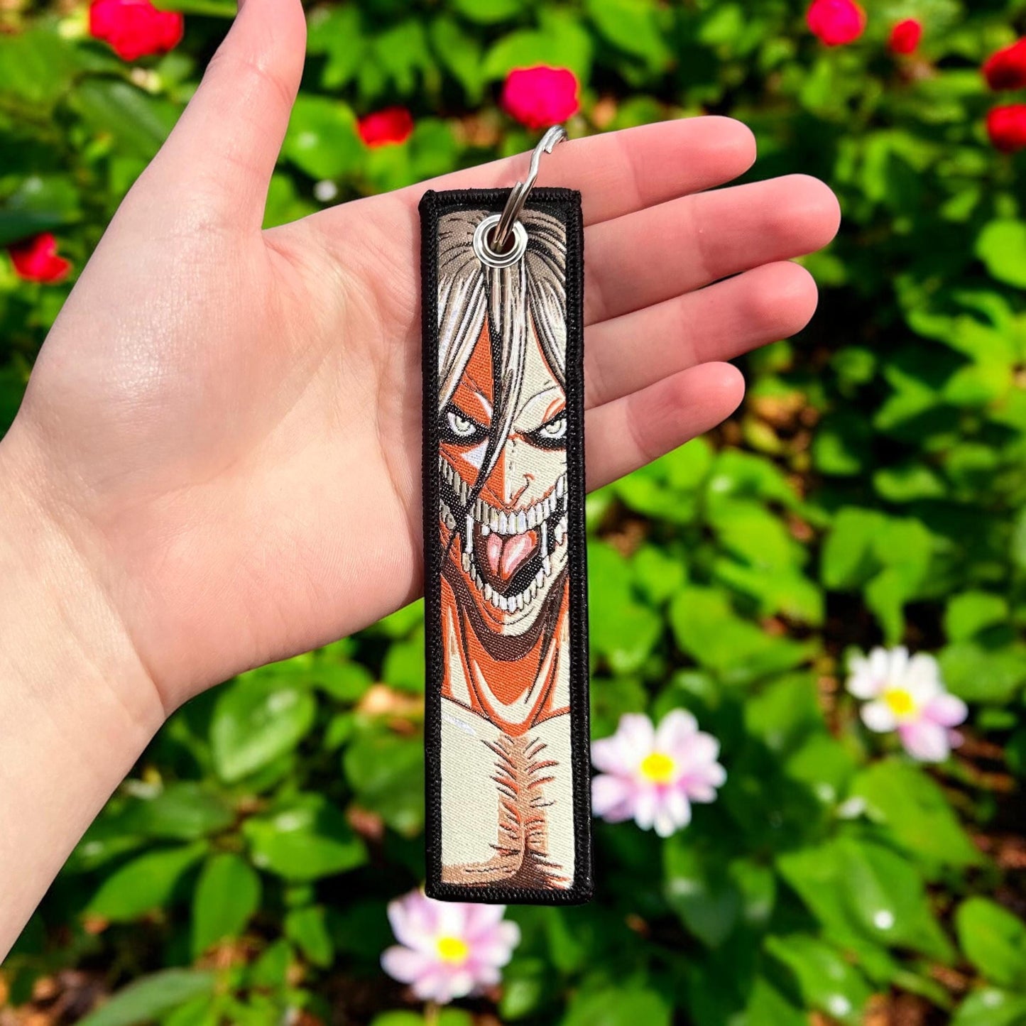 Dual Form Warrior Embroidered Keychain