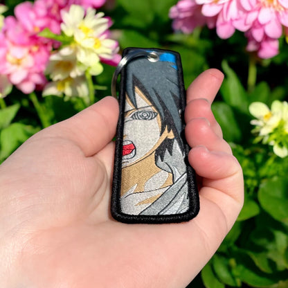 Light and Shadow Embroidered Keychain