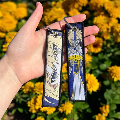 Noble Knight Embroidered Keychain