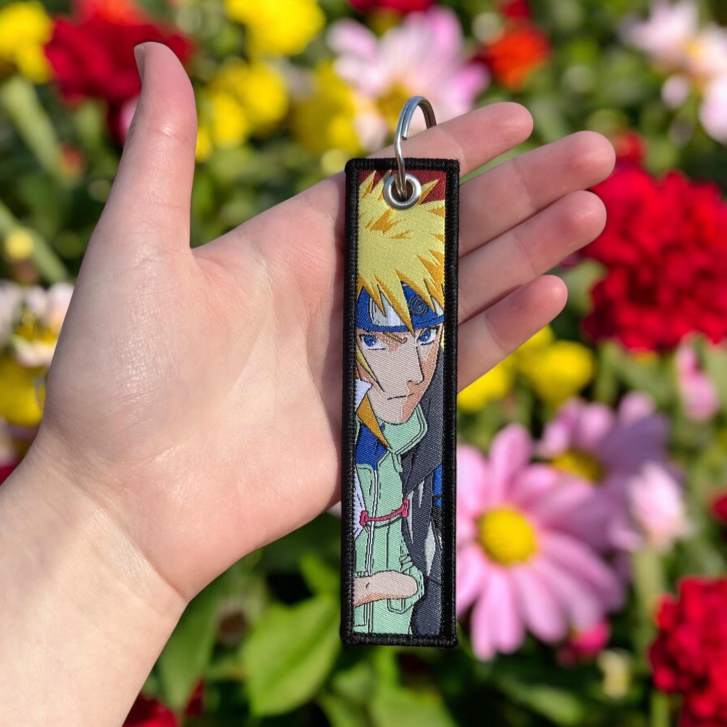 Flash Ninja Embroidered Keychain