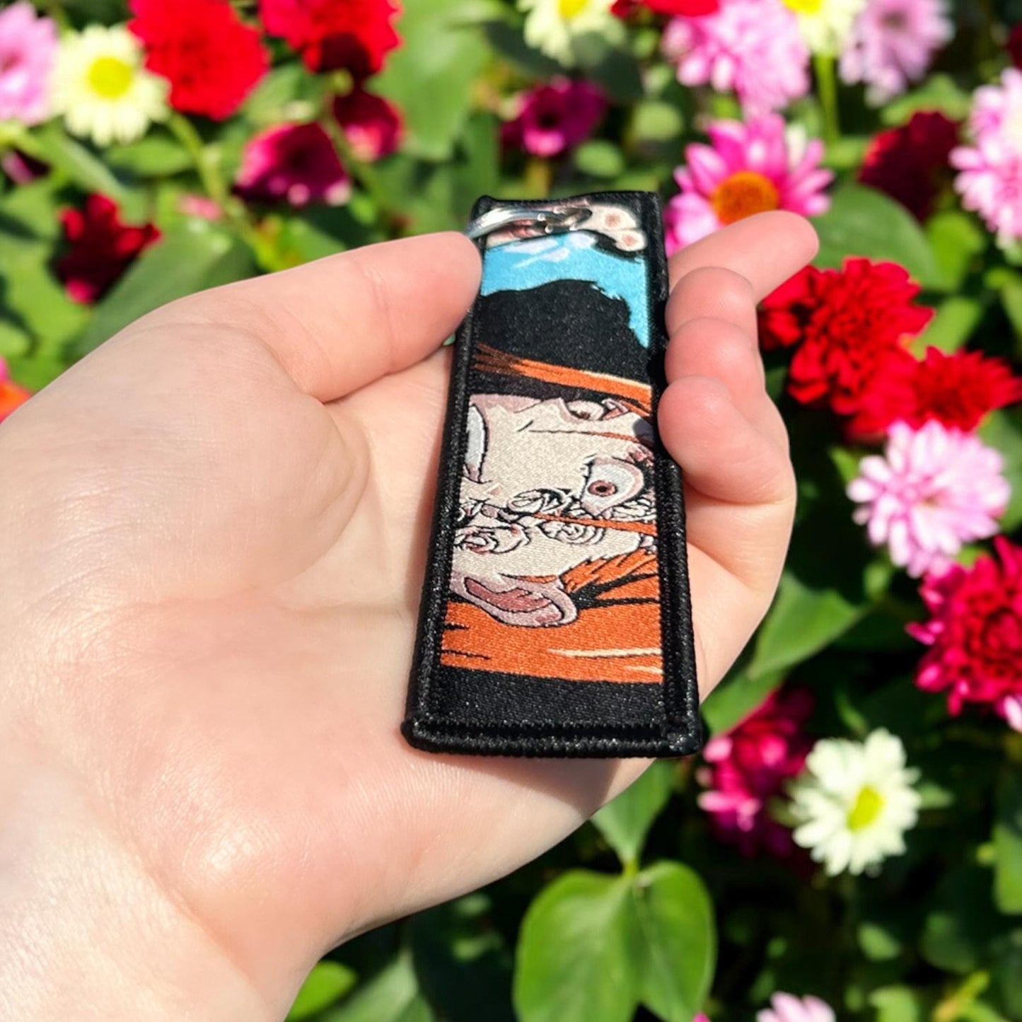 Fiery Sorceress Embroidered Keychain