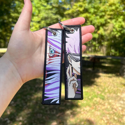 Blindfolded Hero Embroidered Keychain