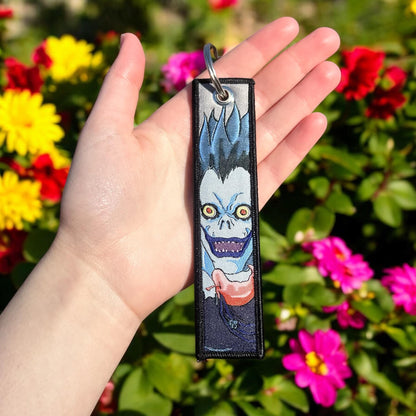 Grinning Shinigami Embroidered Keychain
