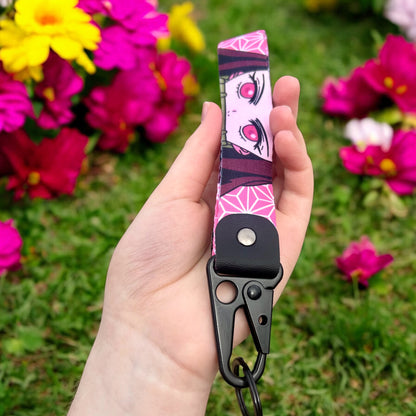 Pink Flame Keychain Strap