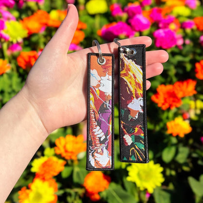 Fire & Thunder Duo Embroidered Keychain