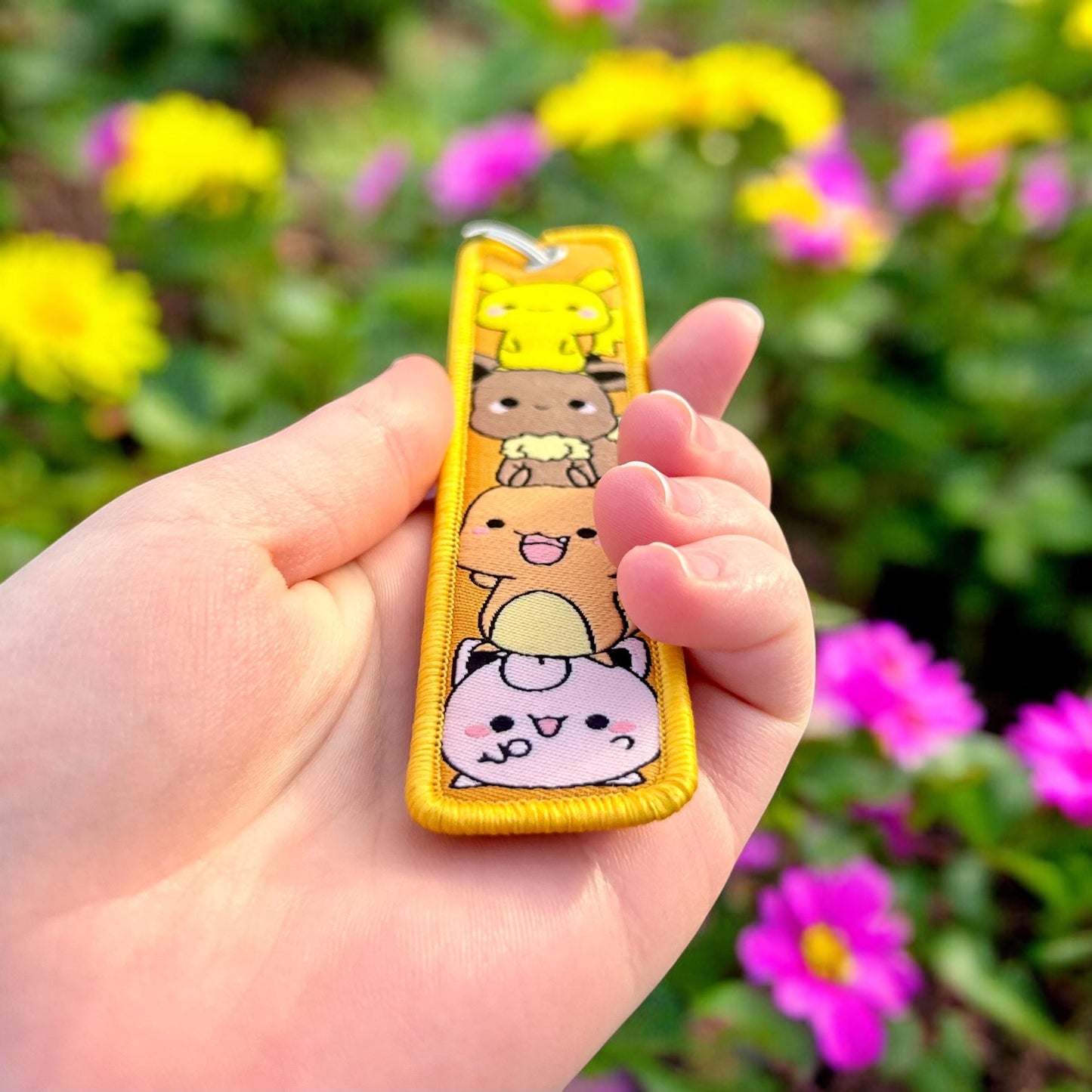 Elemental Creature Team Embroidered Keychain