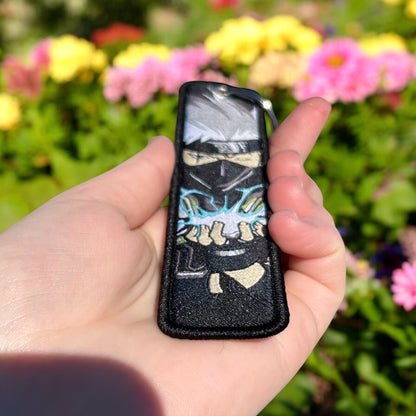 Silver Shadow Embroidered Keychain