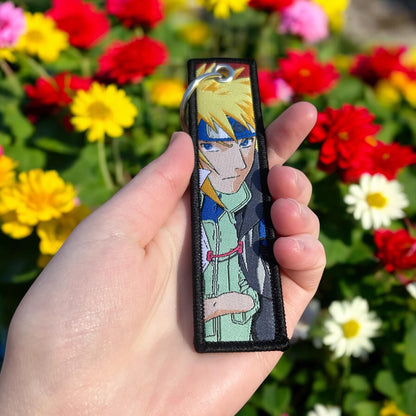 Flash Ninja Embroidered Keychain