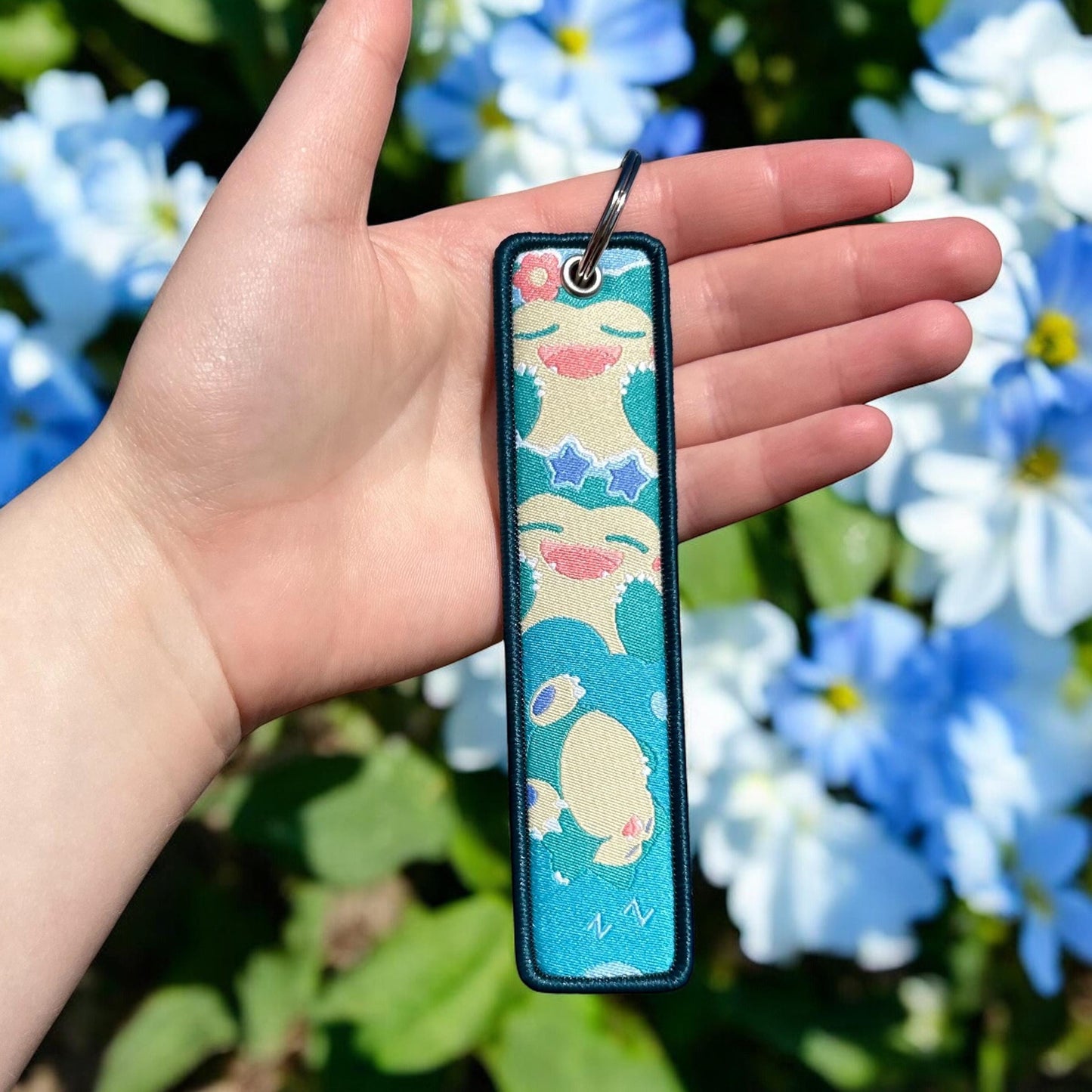 Sleepy Giant Embroidered Keychain