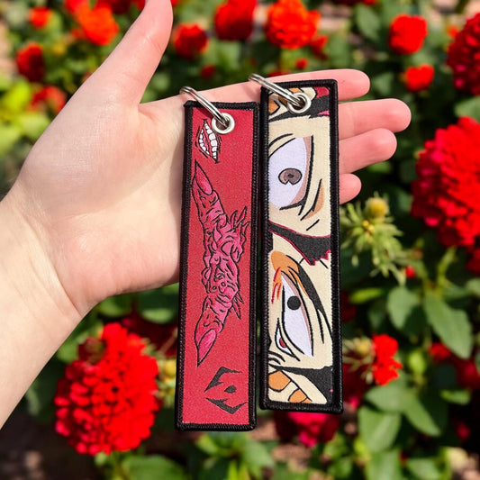 Cursed Power Embroidered Keychain