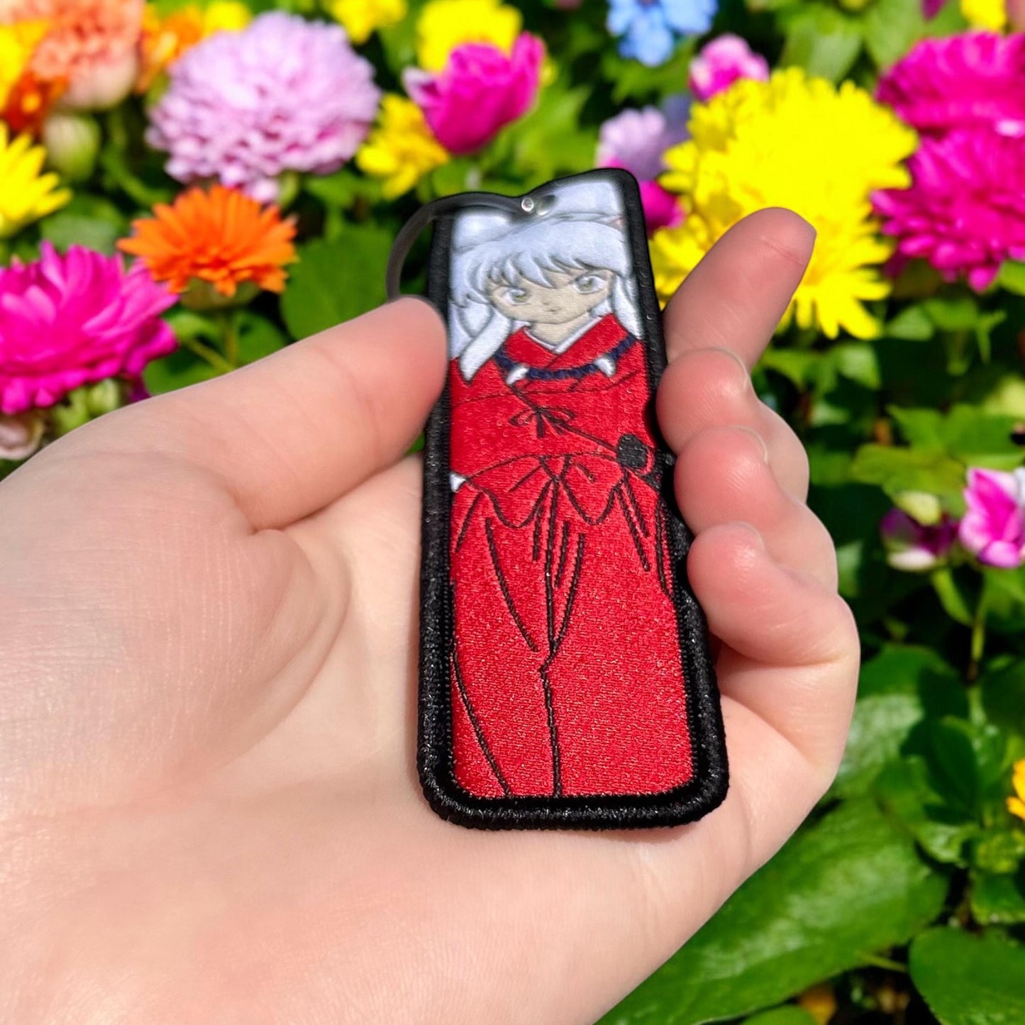 Half-Demon Warrior Embroidered Keychain