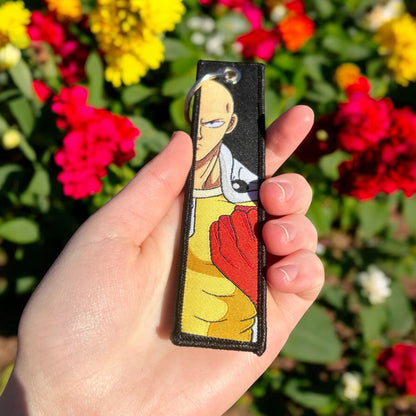 Bald Hero Embroidered Keychain