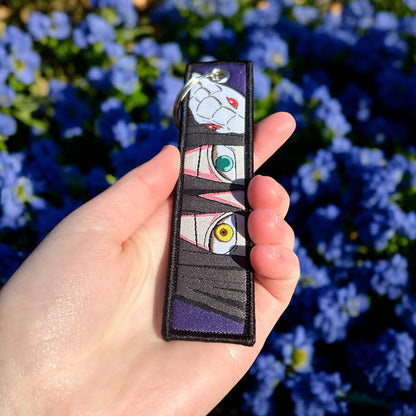 Serpent Guardian Embroidered Keychain