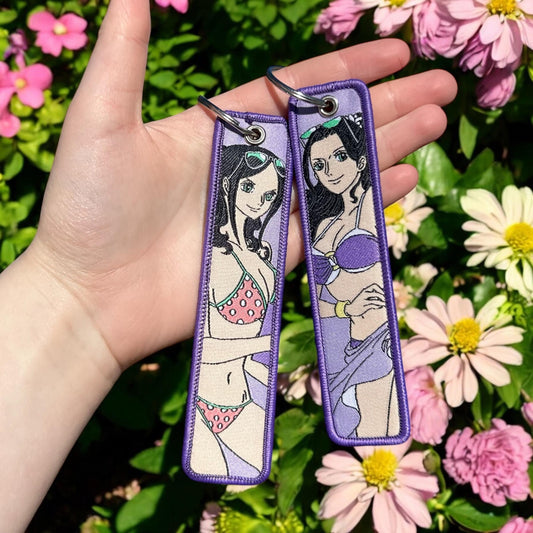 Elegant Pirate Embroidered Keychain