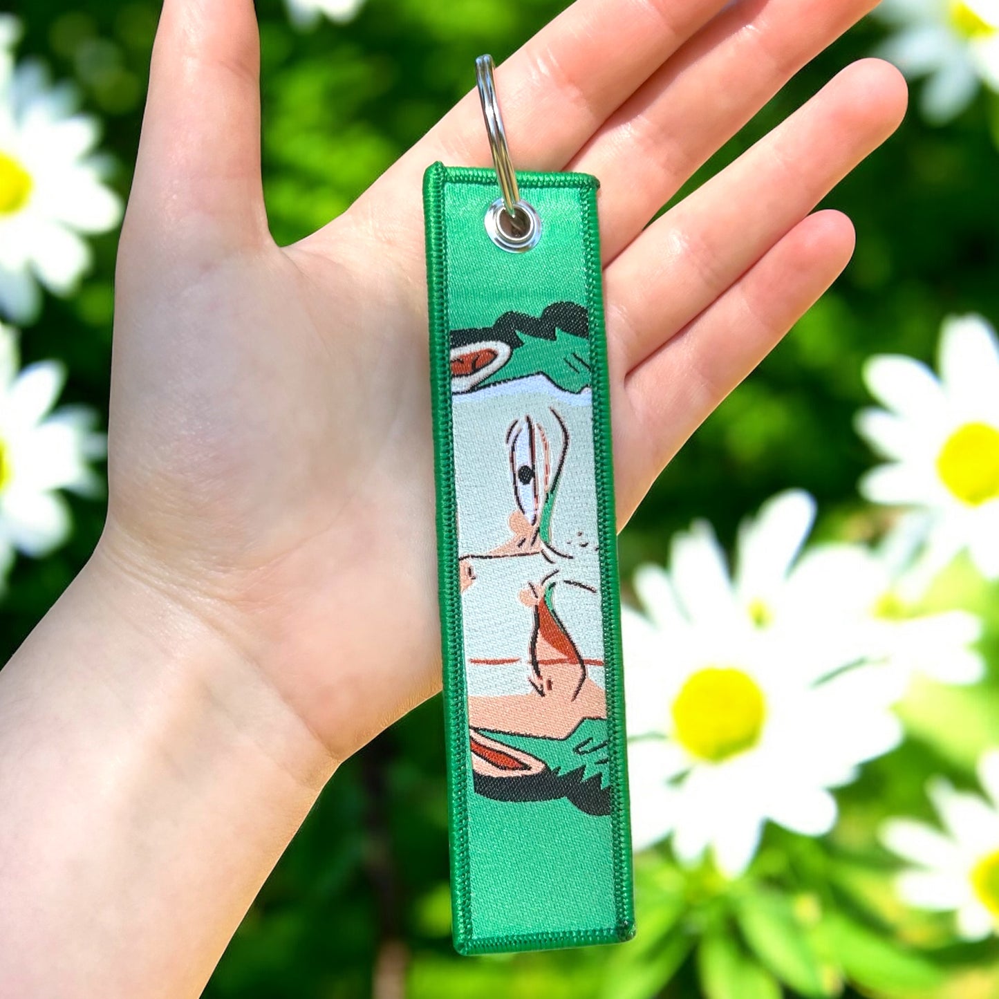 The Silent Swordsman Embroidered Keychain