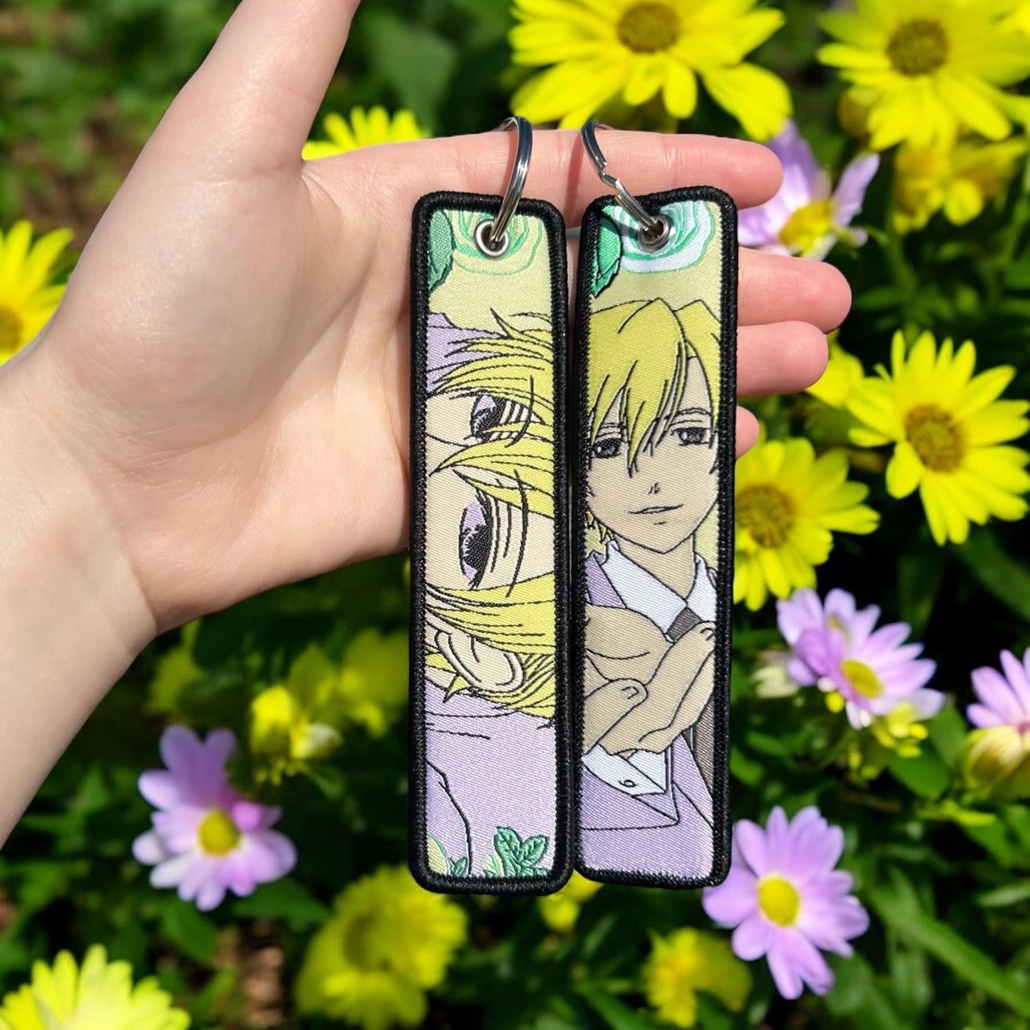 Flirty Prince Embroidered Keychain