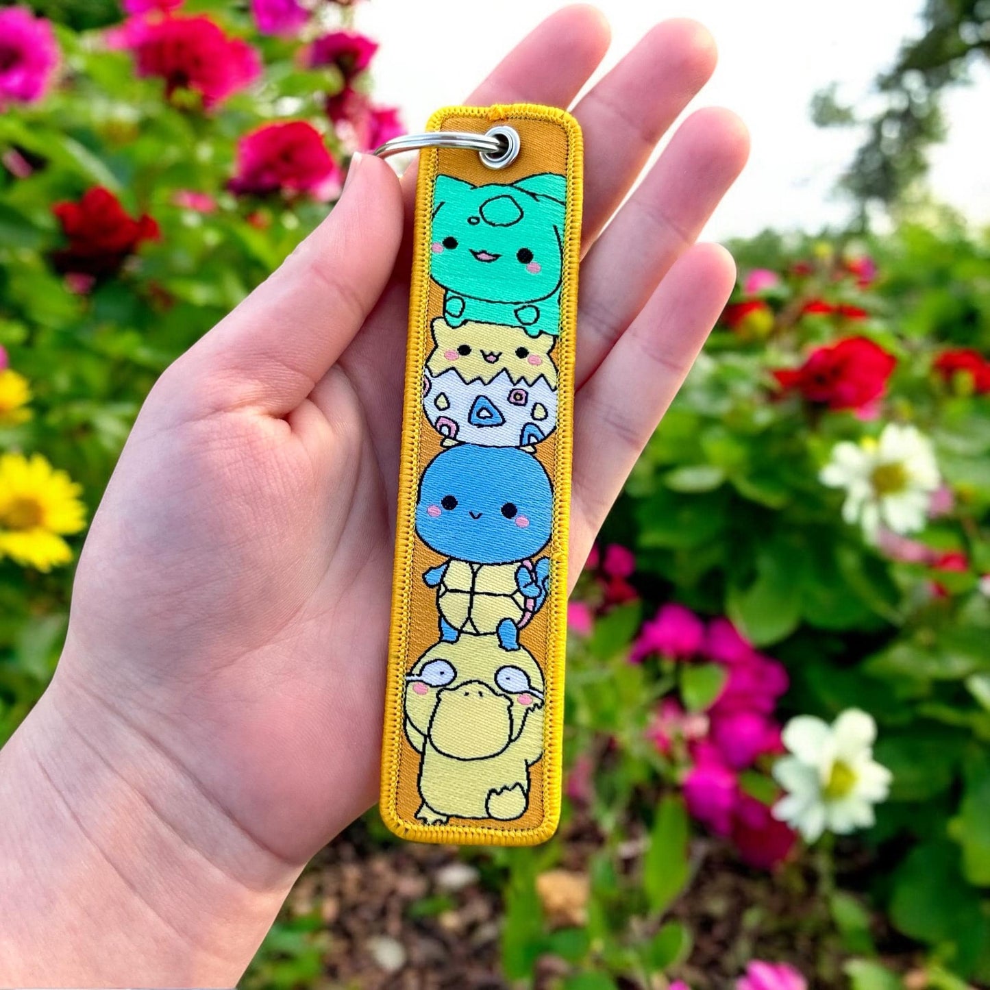 Elemental Creature Team Embroidered Keychain