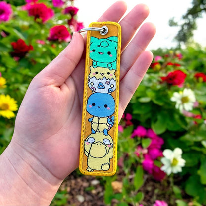 Elemental Creature Team Embroidered Keychain