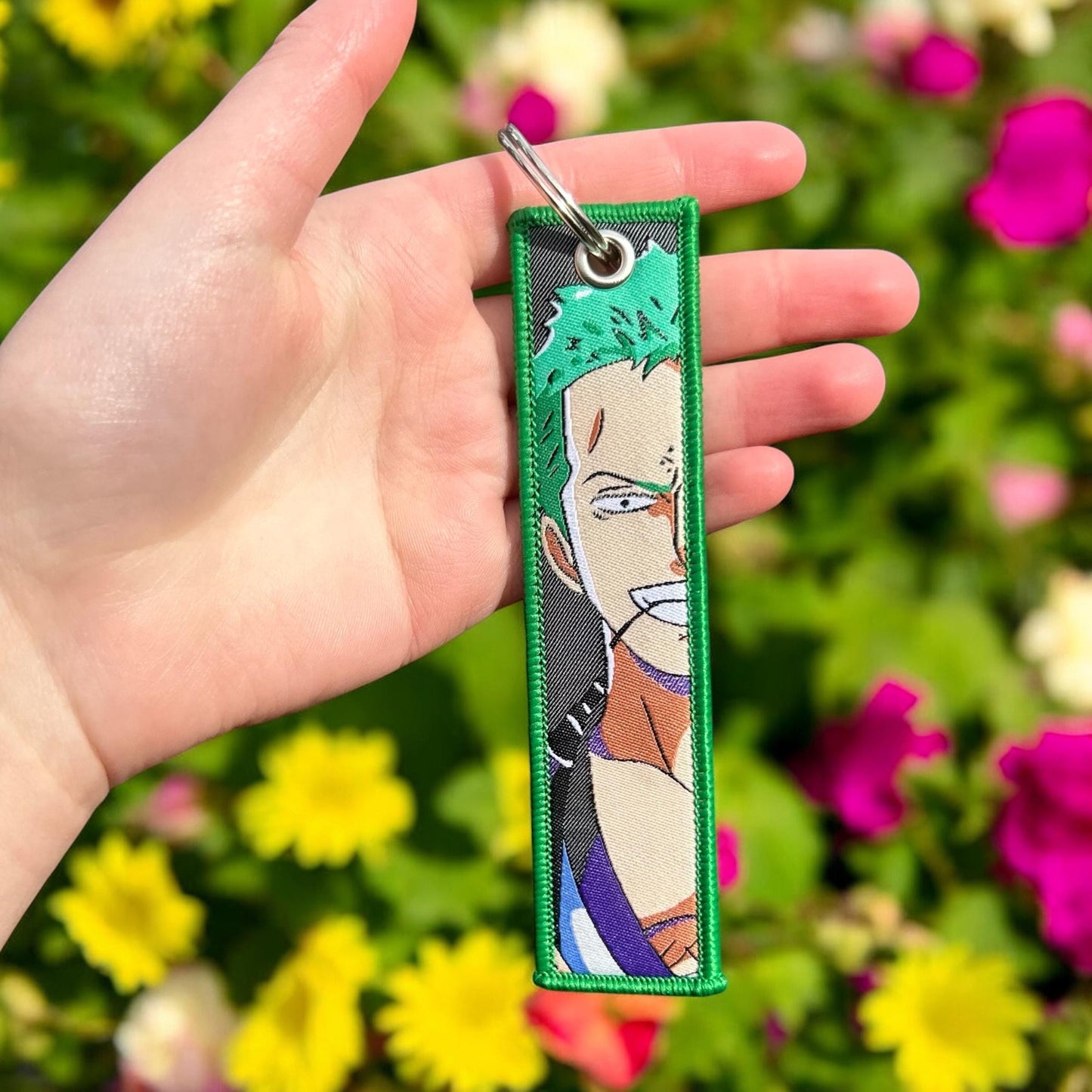 Three Blades Warrior Embroidered Keychain