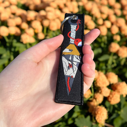 Silent Edge Embroidered Keychain