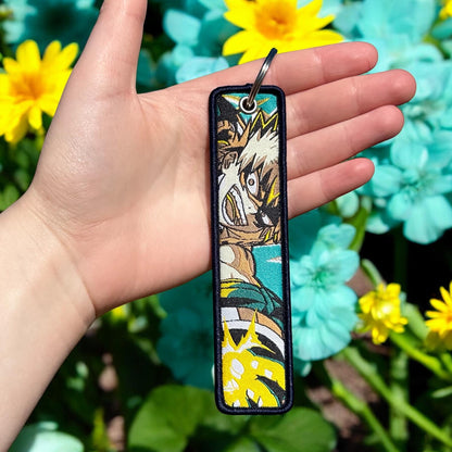 Explosive Hero Embroidered Keychain