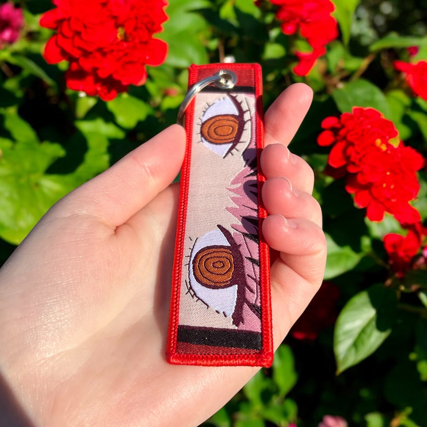 Crimson Control Embroidered Keychain