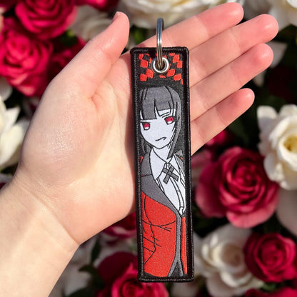 High-Stakes Queen Embroidered Keychain