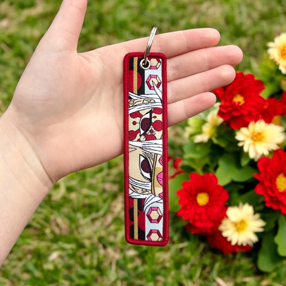 Flash and Fury Embroidered Keychain