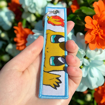 Fire & Water Duo Embroidered Keychain
